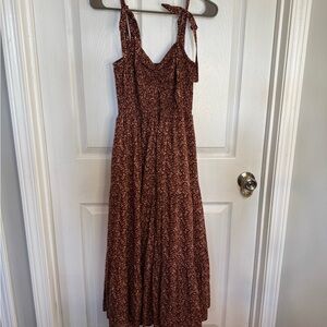 Madewell Floral Midi Dress - Brown